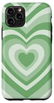 Coque pour iPhone 11 Pro Cute Latte Lover Sage Green Coffee Heart Pastel Latte