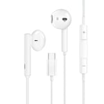 USB C Headphones, In-Ear Type C Earphones, Wired Stereo Earphone with Mic and Volume Control for Google Pixel 2/3/4/5/XL, Huawei P20/P30/Mate 20/Mate 30, OnePlus, Xiaomi, Samsung and More