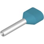500 st Genomföring Isolerad dubbel 0,75 mm² ljusblå H 0,75/15T (100) (TE)