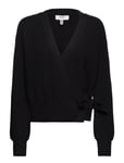 Objmalena L/S Wrap Cardigan Black Object