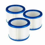 3 x Pleated filter Nilfisk Multi 20,Multi 30 Aero 20 AERO 21 Aero 25 Vacuum