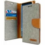 samsung Canvas Diary Samsung A71 Wallet Case Grey