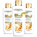 3x Loreal Age Perfect Smoothing & Anti Fatigue Vitamin C Cleansing Milk 200ml