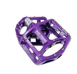 Bicycle Pedals, Magnesium Alloy Road Bike Pedals Ultralight MTB Bearing Bicycle Pedal Bike Parts Accessories for Road MTB Bikes (Color : Purple)
