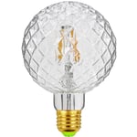 TIANFAN Led Bulbs Vintage 4W 2700K Warm White Crystal Led Bulb 220/240V Edison Screw E27 Base Specialty Decorative Light Bulb (G95 Crystal)