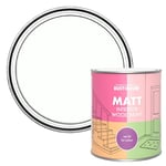 Rust-Oleum White Interior Wood Paint in Matt Finish - Chalk White 750ml