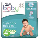 Boots Baby Super Dry Maxi Plus Nappies Size 4+ 28s