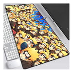 Naruto 900x400mm Tapis de Souris XXL Multifonction Gaming Mousepad XXL Grand sous Main, Anime Souris 3mm Bureau Anti-Glissant Surface Texturée pour Ordinateur, C