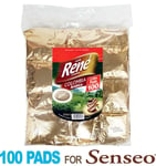 Philips Senseo 100 x Café Rene Crème Colombia Coffee Pads Bags Pods
