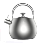 LYP Whistling Kettle Top Whistling Tea Kettle-Surgical Stainless Steel Teakettle Teapot with Cool Toch Ergonomic Handle,1 Free Silicone Pinch Mitt Included