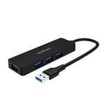 Hub USB, 4 Ports USB 3.0 - Répartiteur USB Ultra Fin - 5 Gbps - Adaptateur USB A pour MacBook, Surface, Notebook, Dell, HP, Tesla Model 3