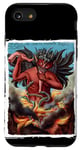 Coque pour iPhone SE (2020) / 7 / 8 The Devil Devouring Human in Hell Occult Monster Athée
