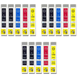 15 non-OEM Ink Cartridges to replace Epson T0711, T0712, T0713, T0714 (T0715) 