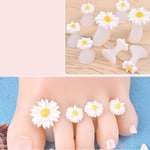 Beauty Nail Silicone Toe 03 # Purple Golden Flower Blue