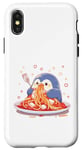 iPhone X/XS funny spaghetti penguin size design for small women men Case