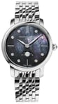 Frederique Constant FC-206MPBD1S6B Classics Slimline Ladies Moonphase Sort/Stål