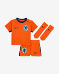 Netherlands 2024 Stadium Home Baby/Toddler Nike Football Replica 3-Piece Kit