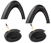 2 Däck + 2 Slangar Continental Contact Speed 700x28 (28-622) med reflex Racer ventil