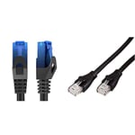 KabelDirekt - 20m - Câble réseau, câble Ethernet & Lan - (transmet jusqu'à 1 Gigabit par seconde, noir-bleu) & Amazon Basics Câble réseau Ethernet RJ45 catégorie 6-3 m
