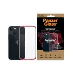iPhone 13 Mini PanzerGlass ClearCase Antibakteriell Deksel - Rød / Klar
