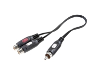 SpeaKa Professional SP-7869820 Phono Audio Y-adapter [1x Cinch-stik - 2x Cinch-bøsning] Sort