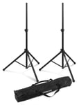 Vonyx LS01K Kit 2x Högtalarstativ,Bag 1.8m 30kg, Stativ för högtalare. Maxhöjd 1,75m 180.550