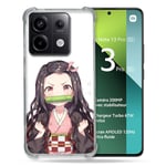 Cokitec Coque Renforcée pour Xiaomi Redmi Note 13 Pro 5G Manga Demon Slayer Nezuko