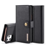 DG.MING iPhone 11 Pro Plånboksfodral med avtagbart skal, Black