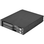 SilverStone SST-FS202B - Boîtier disque dur interne 3.5“ pour SAS/SATA HDD ou SSD 2x 2.5“, en aluminium, sans plateau, échangeable à chaud, avec serrure, noir