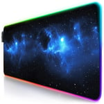 TITANWOLF - RGB Gaming Mouse Mat - 800x300mm - XXL Extended Large LED Mouse Pad - 7 Multi Colour and 4 Effect Modes – Non Slip Rubber Base - Mice Mat for MacBook Roccat Razer PC – Stars