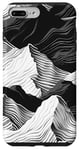 Coque pour iPhone 7 Plus/8 Plus Motif minimaliste de montagne noir et blanc