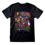 Kortærmet T-shirt DC Comics Villains Sort Unisex XXL