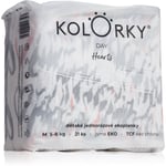 Kolorky Day Hearts ØKO-engangsbleer Størrelse M 5-8 Kg 21 stk.