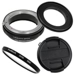 Fotodiox M-Reverse-67-Nikon-Kit RB2A 67MM Macro Reverse Ring Kit with G and DX Type Lens Aperture Control, 52MM Lens Cap and 52MM UV Protector Fits Nikon