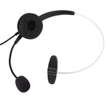 Kurphy Crystal Head Set Telephone Monaural Corded Headset 4-pin Black