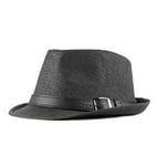 SDJYH Summer Straw Hat Small Top Hat Female Sun Protection Sun Hat British Retro Gentleman Jazz Hat