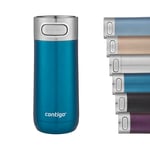 Contigo Luxe Autoseal Travel Mug, Stainless Steel Thermal Mug, Vacuum Flask, Leakproof Tumbler, dishwasher safe, Coffee Mug with BPA Free Easy-Clean Lid, Biscay Bay, 360 ml