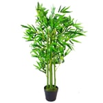 90cm Leaf Design UK Realistic Artificial Bamboo Plants / Trees Green
