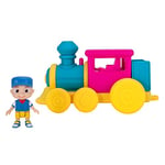 CoComelon Feature Vehicle, Train - Train Vehicle With Sounds - Exclusive Conductor JJ Figure - Fits 4 Figures - Free Wheeled - Play Songs - Toys for Kids, Toddlers, and Preschoolers