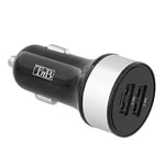 Tnb - Chargeur Allume-Cigare 2XUSB-A 24W Finition Grise T'nB