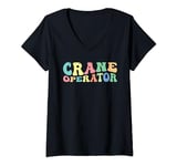 Crane Operator Construction Truck V-Neck T-Shirt