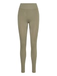 Hmlmt Define Seaml Scrunch Tights Sport Running-training Tights Seamless Tights Khaki Green Hummel