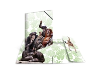 HERMA Monkey gang, Vanlig mapp, A3, Polypropylen (PP), Multifärg, Resårband, 335 mm