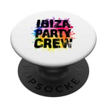 Ibiza Party Crew coloré | Citation de vacances d'équipe 2024 PopSockets PopGrip Interchangeable