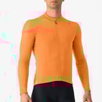 Castelli Espresso Thermal Jersey - AW24 Vivid Orange / Dark Grey Small Orange/Dark