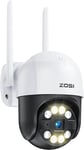 ZOSI 2K 3MP Security Camera Outdoor Wireless Pan/Tilt CCTV Camera, Wifi PTZ Came