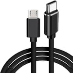 USB Type C vers Micro USB 5A Câble Adaptateur de Charge Rapide PD 100W QC4.0 Câble de Données de Chargeur Rapide pour Macbook Samsung Xiaomi Huawei,Noir
