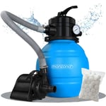 Monzana - Pompe filtre à sable 5.000 l/h 7 voies raccord 32/38 mm 2en1 système de filtration à sable pompe de piscine