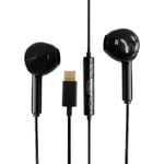 ANG® Type C In-Ear Earphone with Volume Control Inline mic Hand-free Noise Isolating For all Compatible Type C Android and iPhone devices Black Color