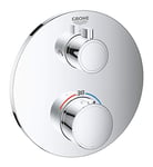 Grohe 24075000 Thermostatic Shower Mixer - Chrome, 24076000, Rundes Design